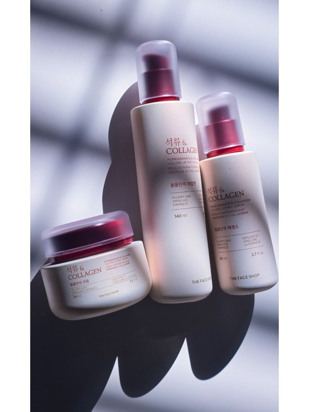 The Face Shop Pomegranate & Collagen Skincare Set Serum Emulsion Cream
